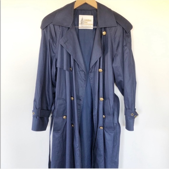 London Fog Jackets & Blazers - NEW London Fog navy blue trench coat size 6